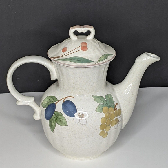 Mikasa Country Classics FRUIT PANORAMA Tall Coffee Pot 6 Cup DC014 EUC - Picture 6 of 16